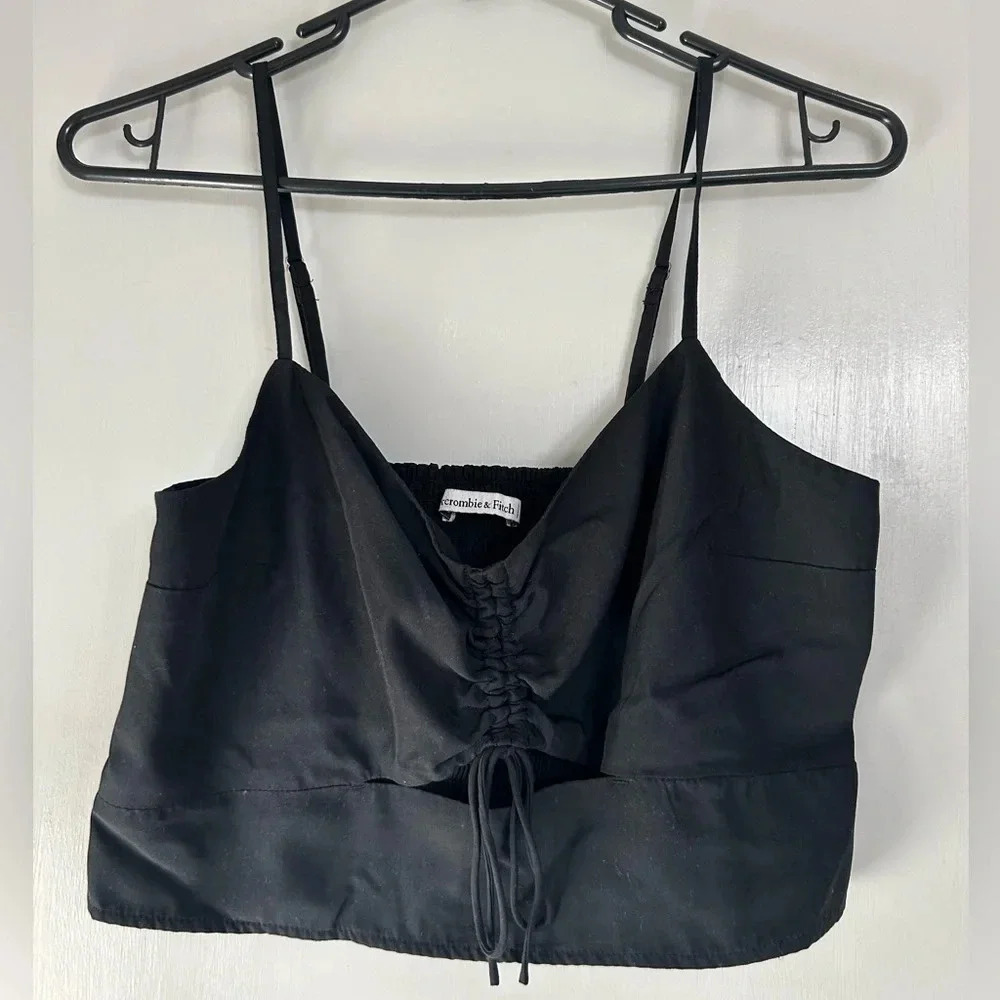 Abercrombie & Fitch | Black Lace Satin Tank size medium
